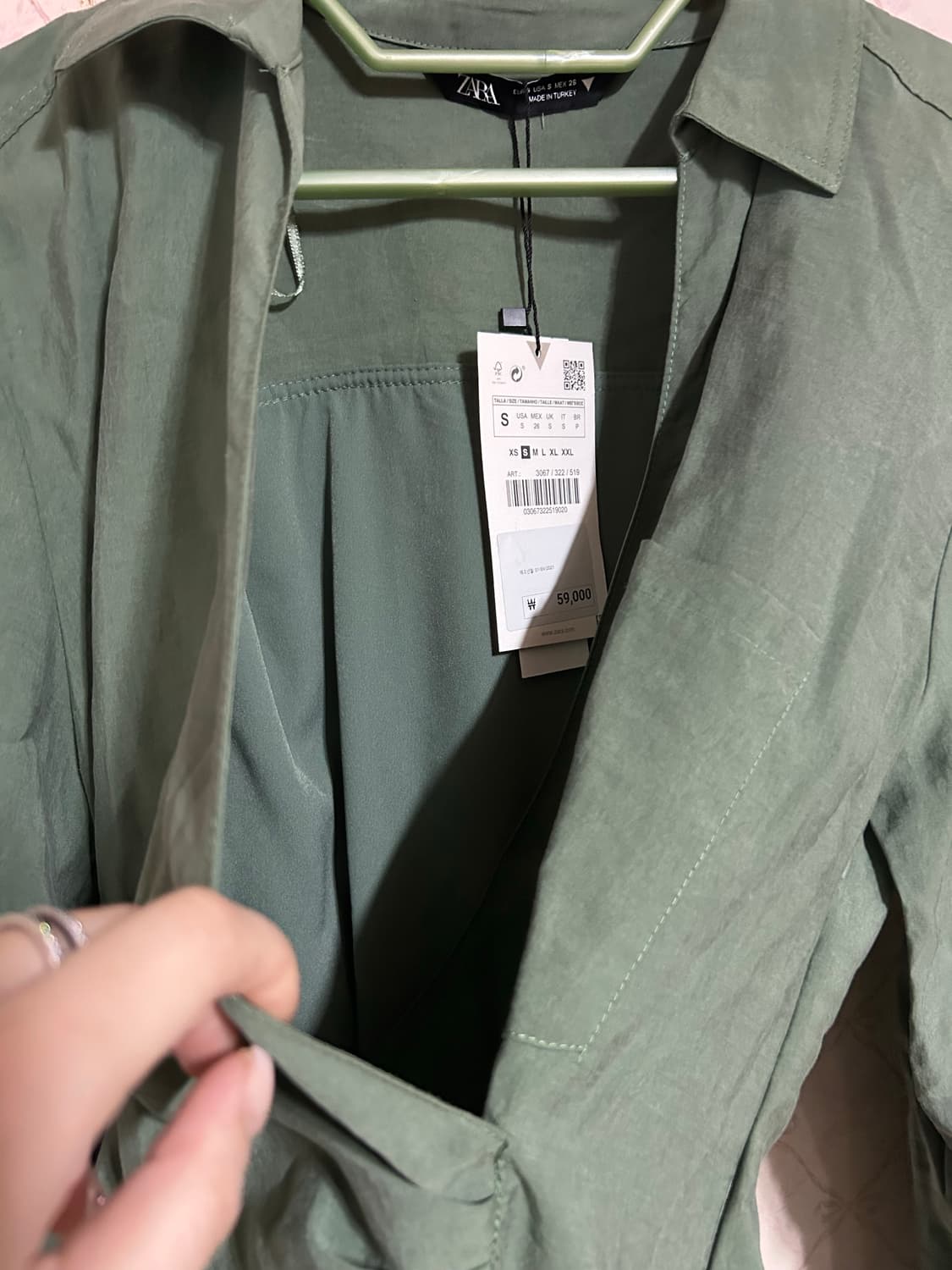 ZaRa 카키 랩원피스 상품이미지1