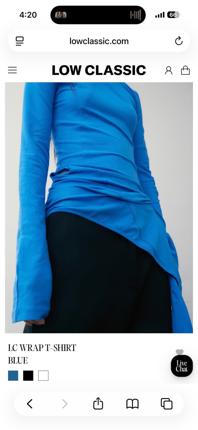 로우클래식 랩 티셔츠 블루 M 새상품 상품이미지2