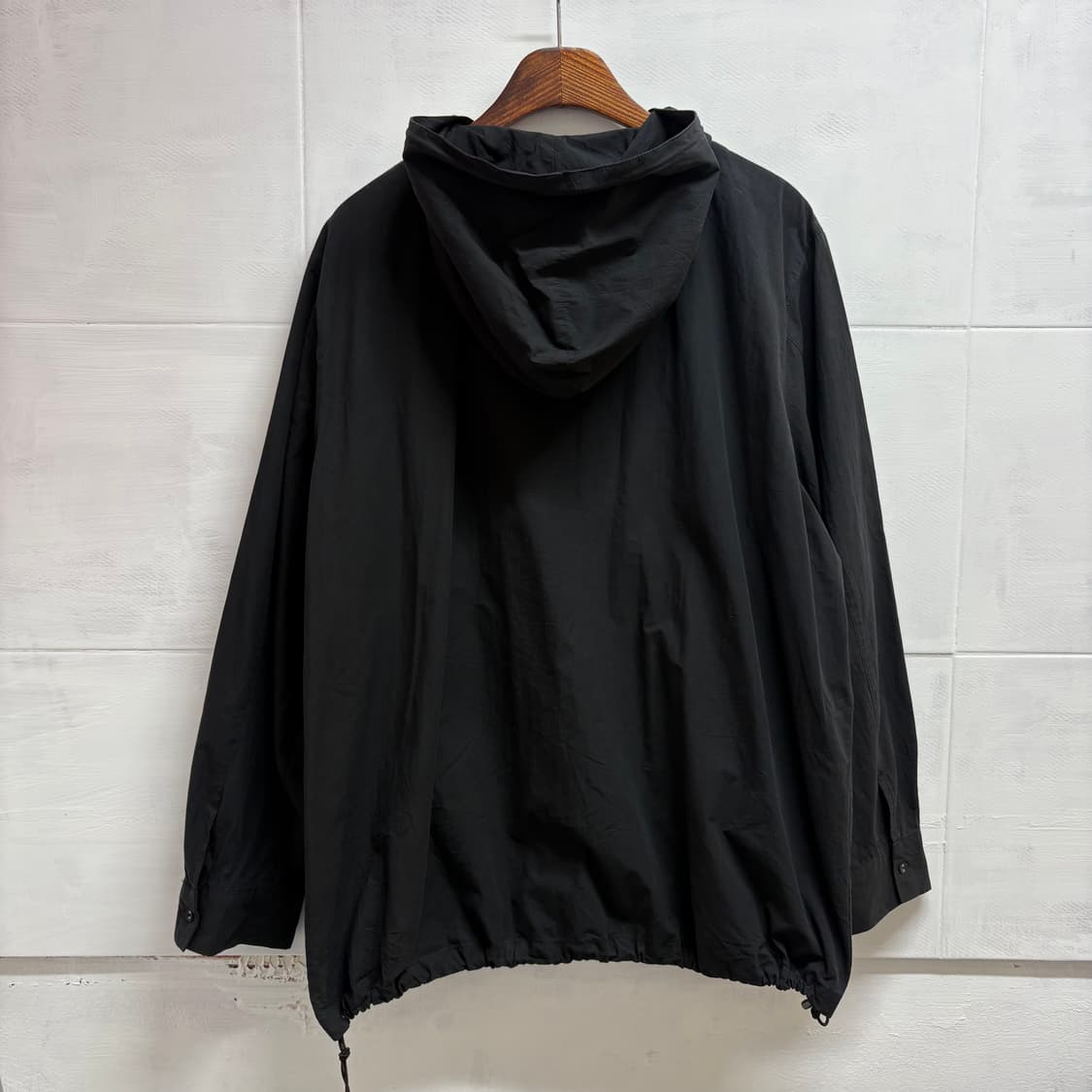 patterntorso 블랙 코튼 바스락 후드 바람막이 자켓 (XL) 상품이미지6