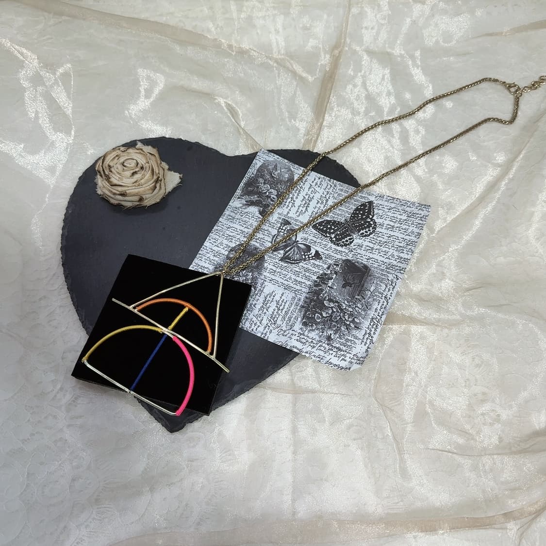 빈티지 용골 체인 기하 메탈 목걸이 상품이미지2