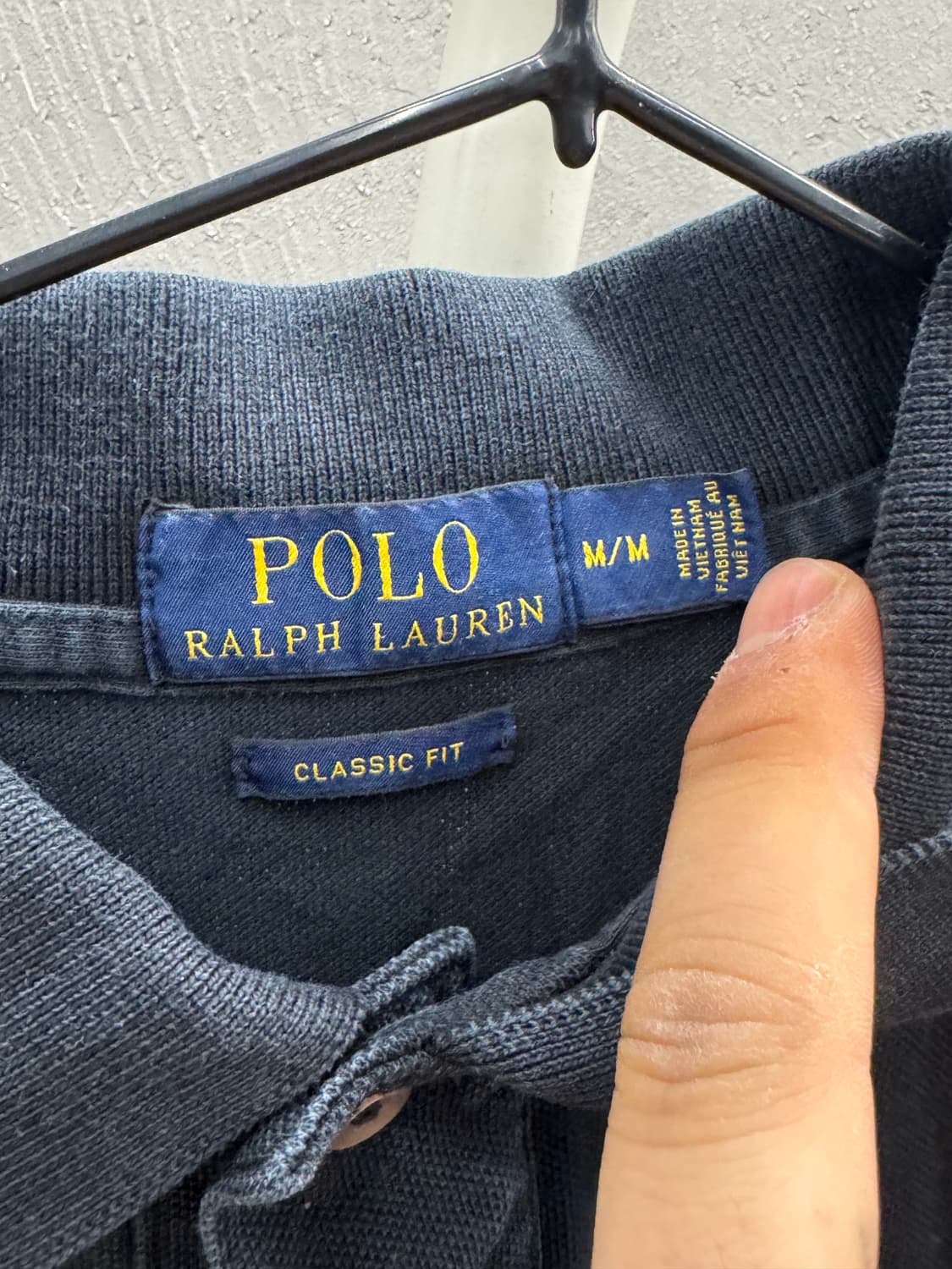 폴로 랄프로렌 네이비 반팔 카라티 M 상품이미지3
