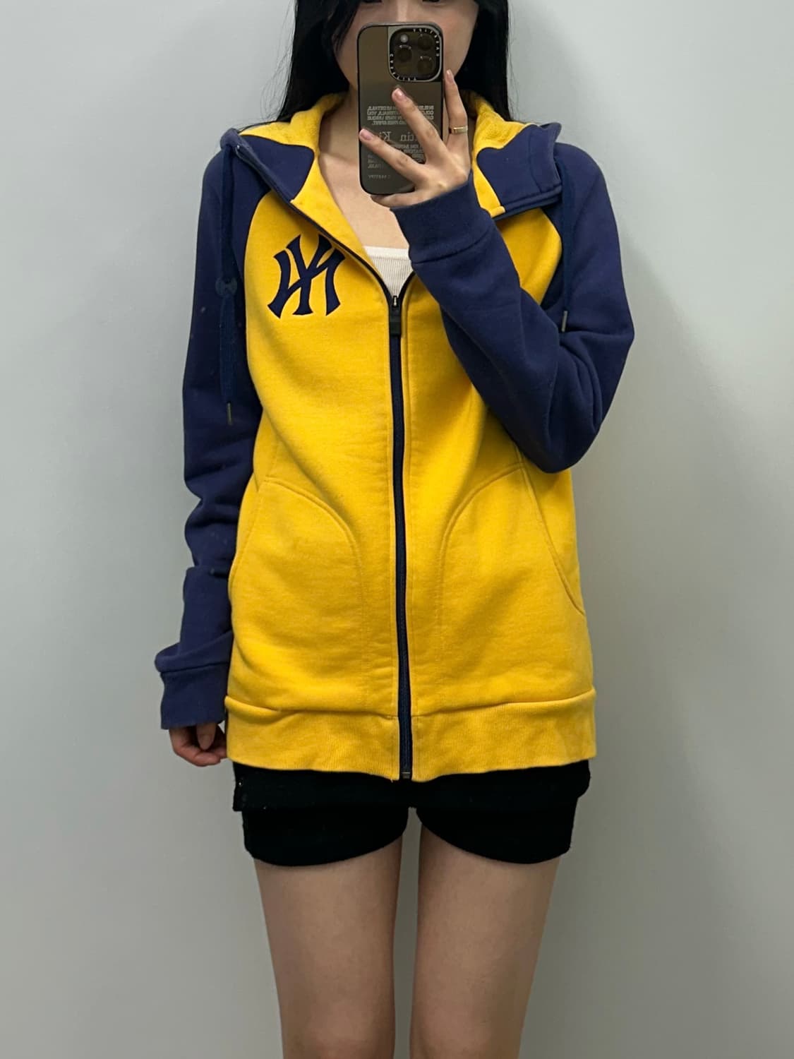 MLB 뉴욕양키스 나그랑 배색 후드집업 상품이미지1