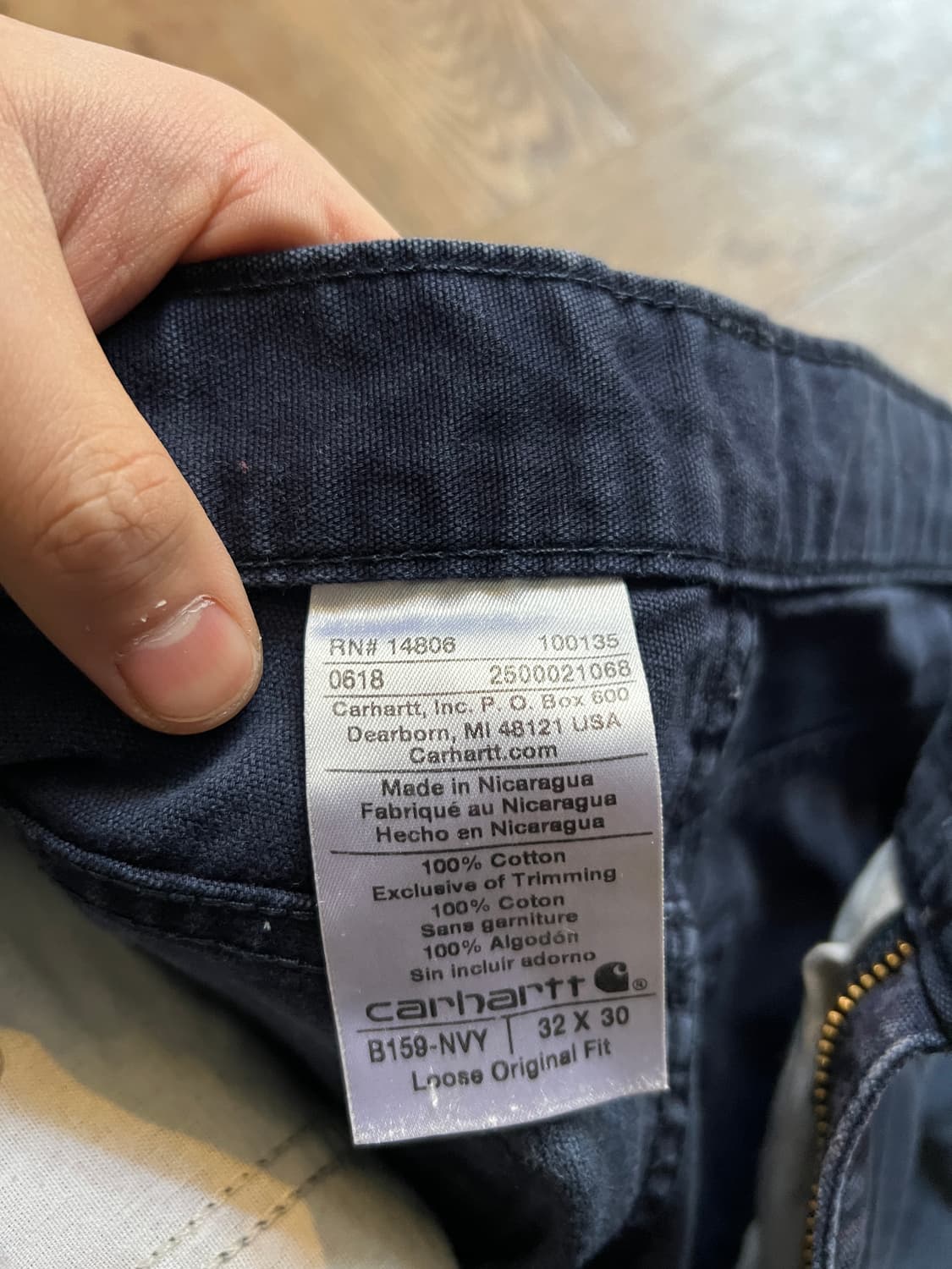 [32]칼하트 USA 빈티지 워싱 네이비 카펜터 워크 팬츠 상품이미지9