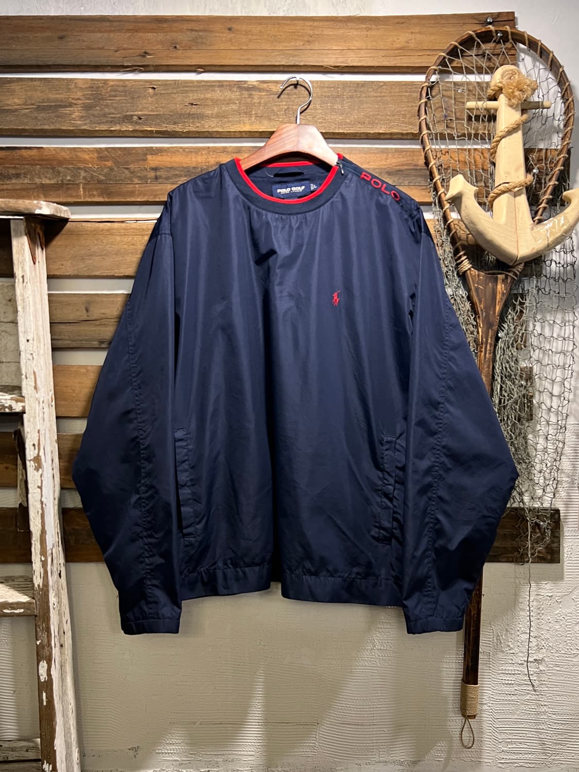 [L]폴로 랄프로렌 네이비 나일론 웜업 상품이미지1