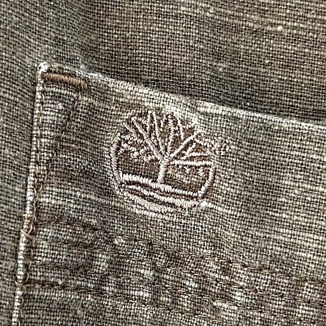 팀버랜드 카키 베이지 오버사이즈 리넨 셔츠 상품이미지4