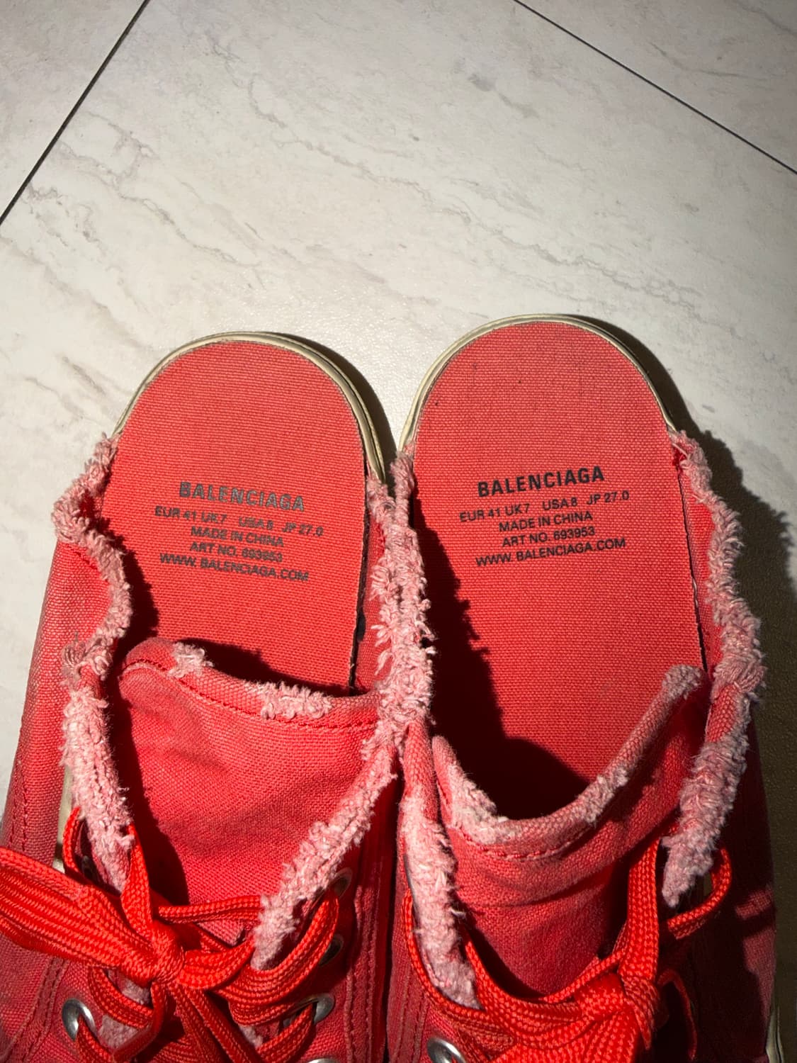 Balenciaga 레드 파리스 뮬 스니커즈 상품이미지5