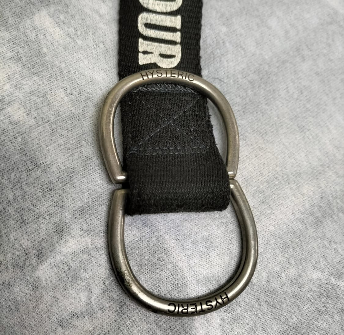 히스테릭 글래머 블랙 스컬 로고 더블 링 벨트 상품이미지3