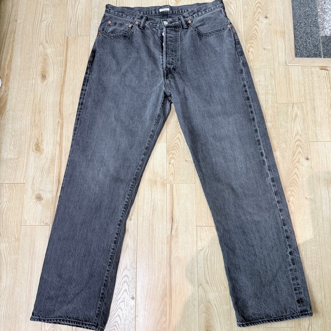 피그벨 phigvel 클래식 페이디드 진 블랙 36 상품이미지2