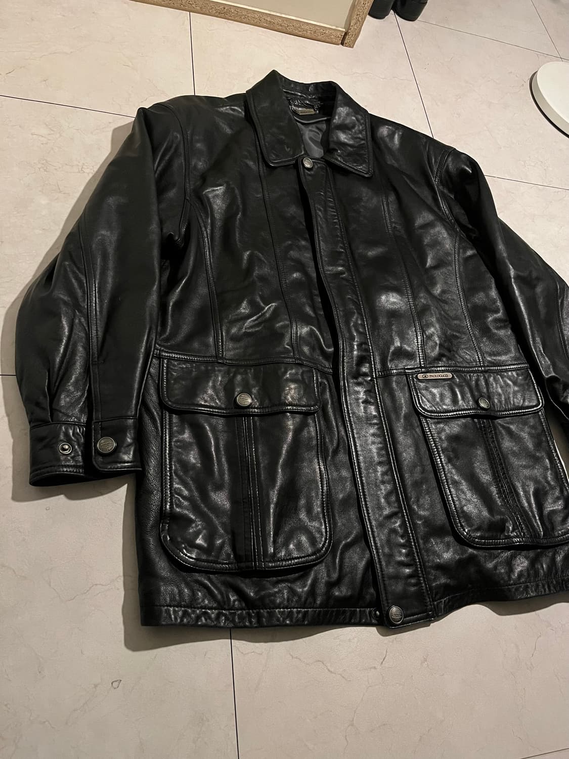 (장문주의) 파올로 구찌 램스킨 코트 L 상품이미지2