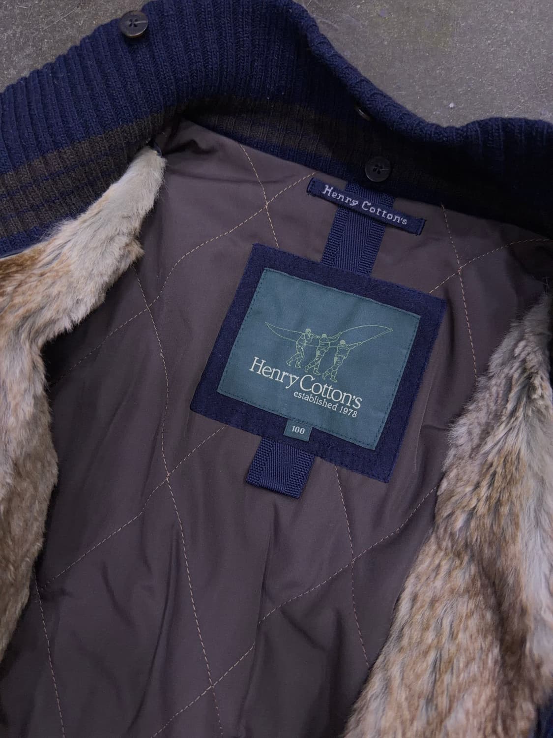 헨리코튼 토끼털 울 캐시미어 블렌드 케이블 니트 집업 자켓 100 상품이미지8