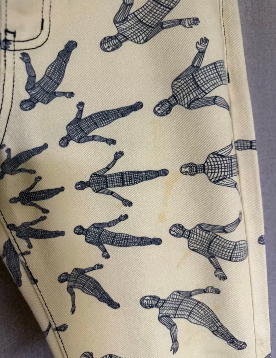 언본소사이어티 14OZ 데님 팬츠 크림 32size 상품이미지6