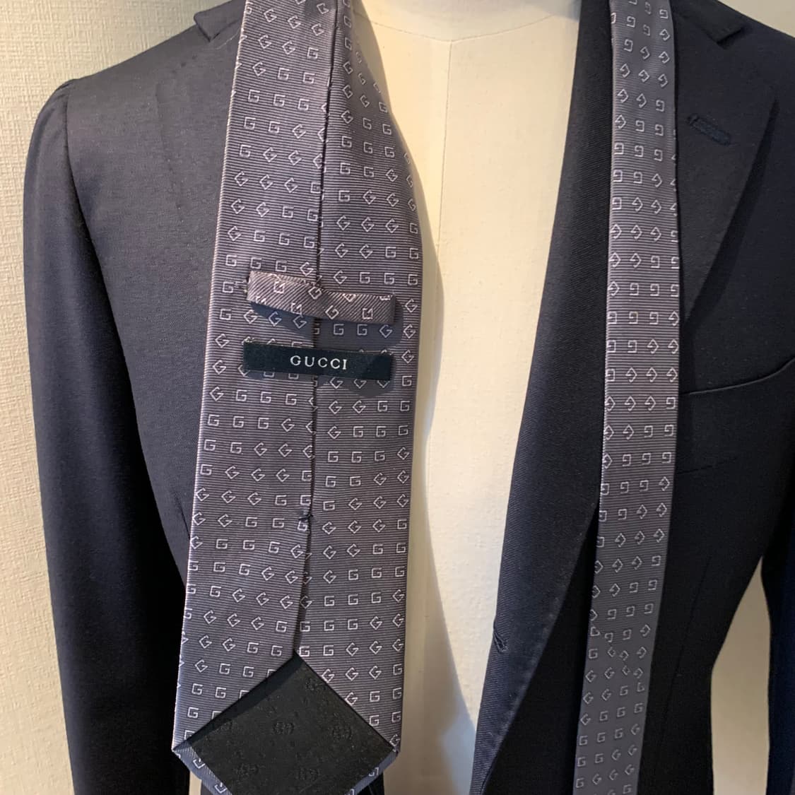 구찌(GUCCI) GG로고플레이 명품넥타이 100실크 이태리 A등급 상품이미지2