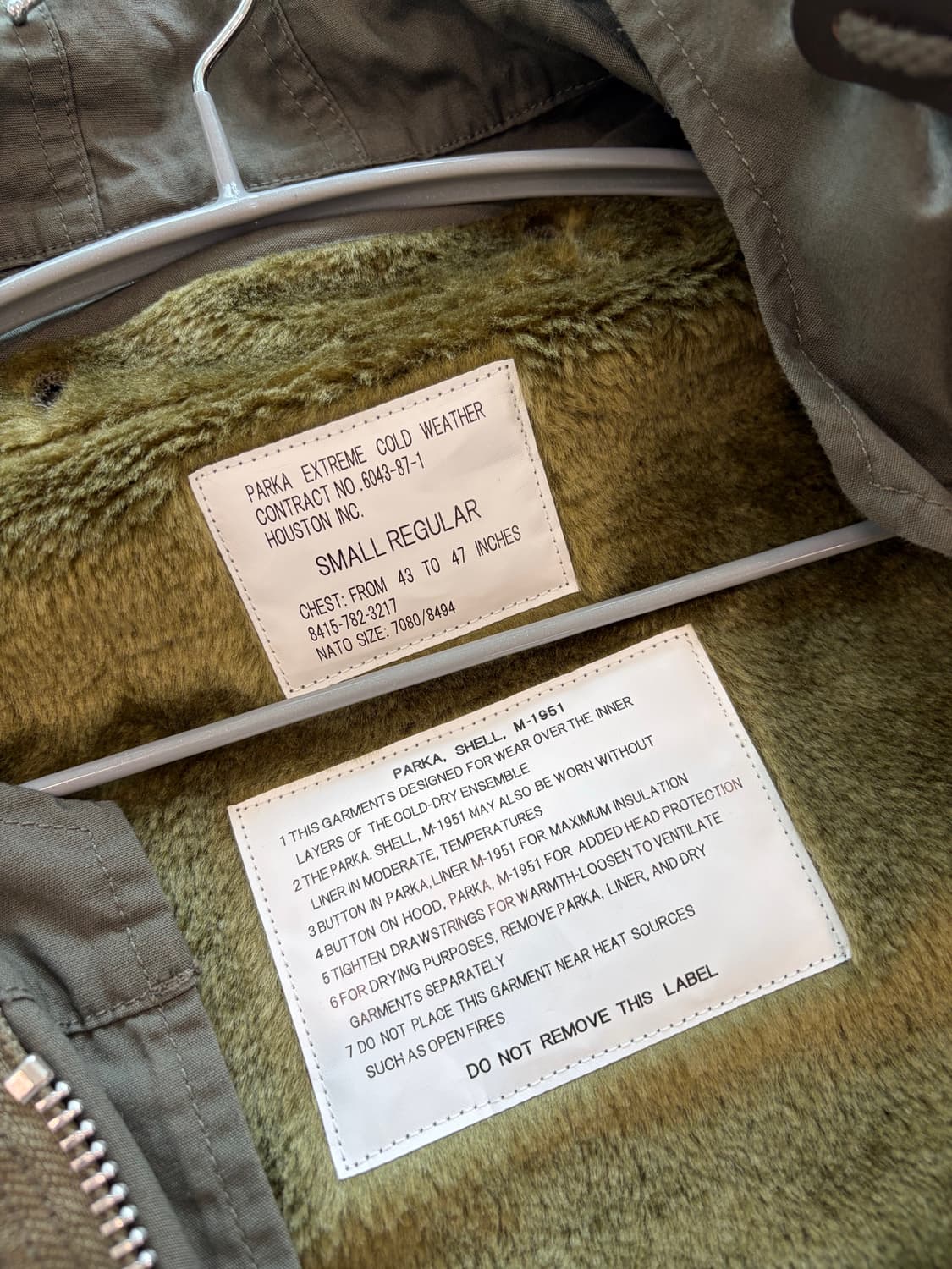 휴스턴 제펜 M51 피쉬테일 파카(+안감) S(100-105) 상품이미지3