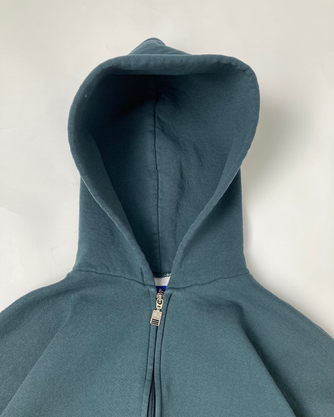 90s Russell Zip Up Hoodie (sage green) 상품이미지6