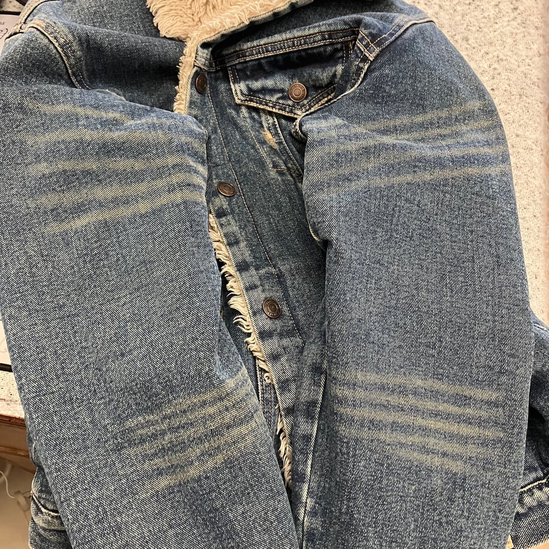 N71 아베크롬비 울프죠 쉐르파 데님 청자켓 상품이미지9