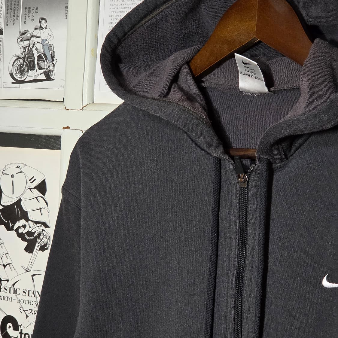 나이키 그레이 스우시 반크롭 후드집업 상품이미지3