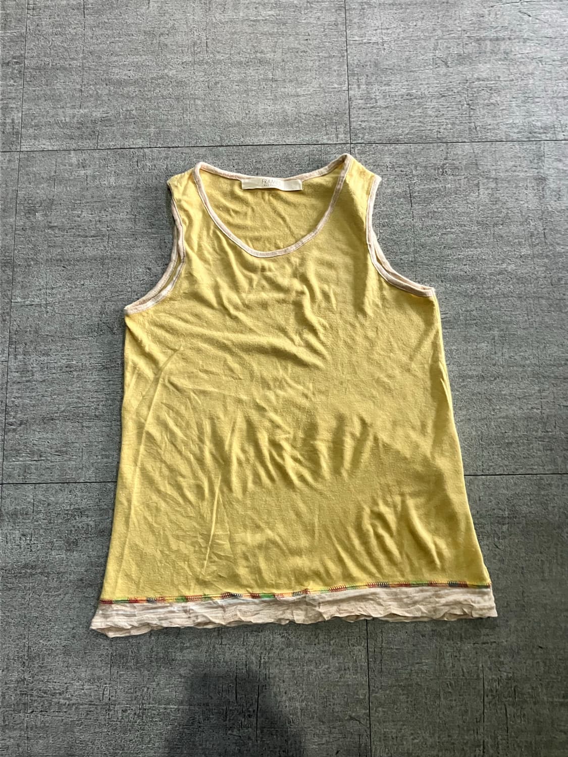 일본빈티지 Frames 히구미모리걸 달천깔페어리 레이어드 슬리브리스탑 상품이미지1