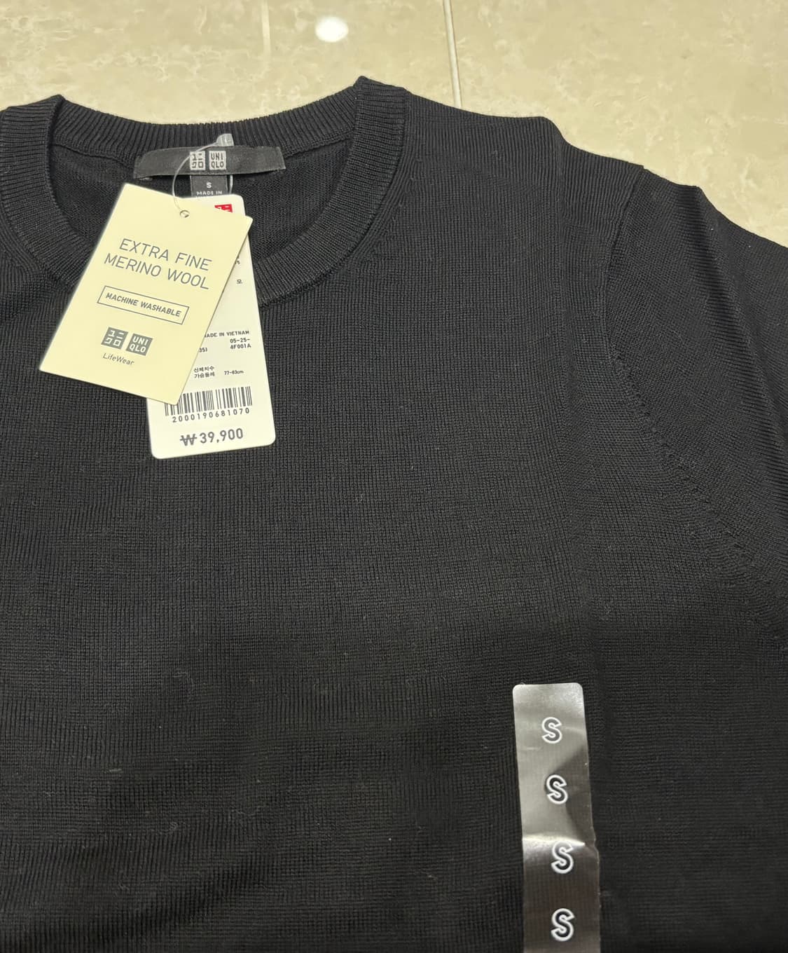 유니클로 엑스트라 파인 메리노 울 스웨터 새상품 상품이미지3