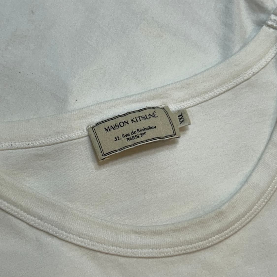 🫶🏻 메종키츠네 프랑스 여우 자수 White 반팔티 🫶🏻 상품이미지4