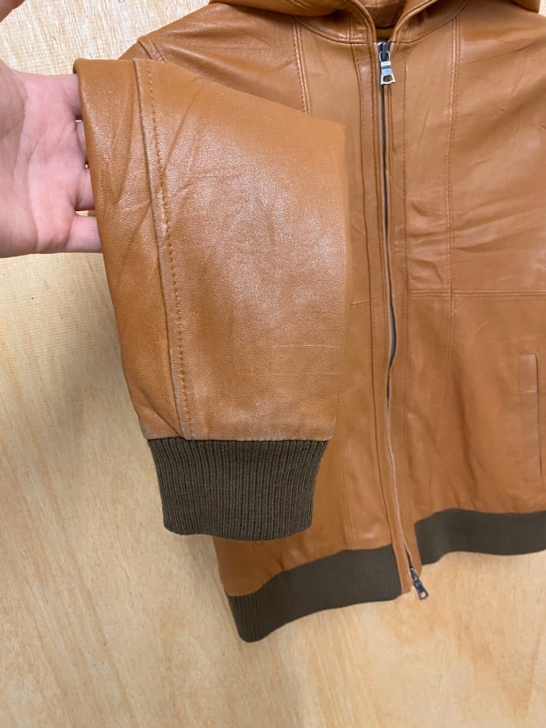 BEAMS BOY hooded leather jacket 상품이미지6