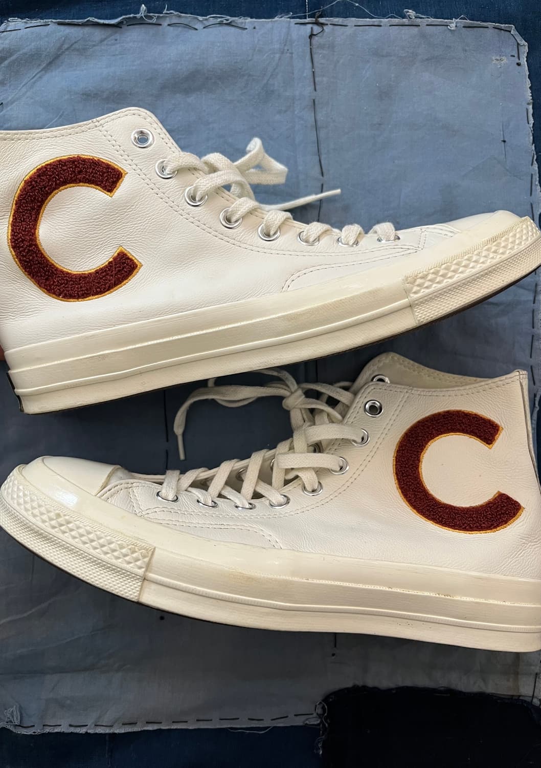 컨버스 척테일러 올스타 70 레더 하이 워드마크 울 아이보리 상품이미지5