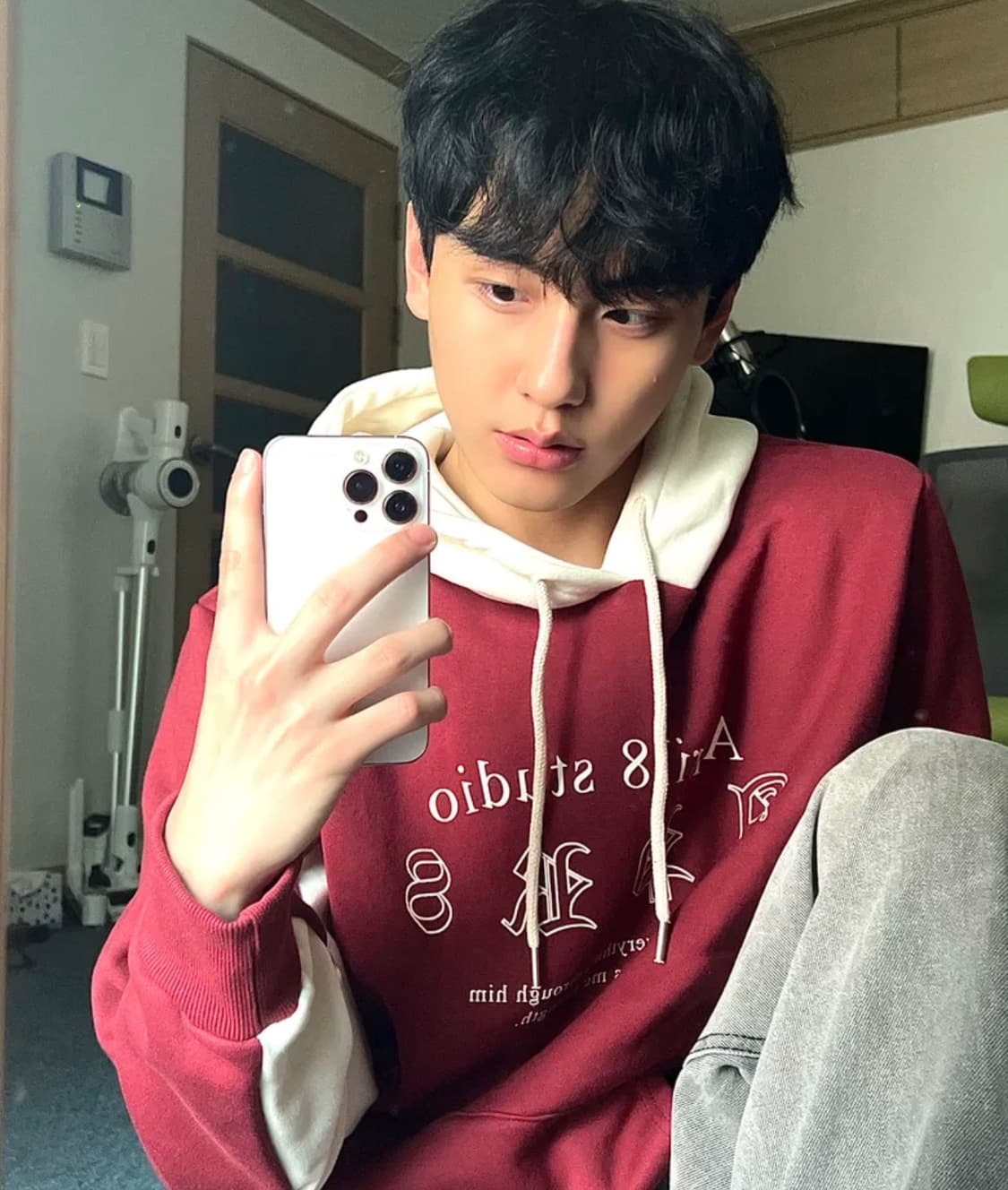 에이프릴에잇후드 버건디 L 상품이미지1