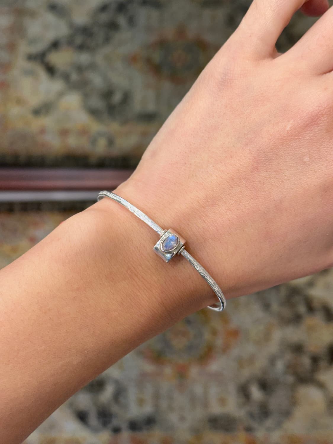 Musta moonstone 925silver bangle 상품이미지2