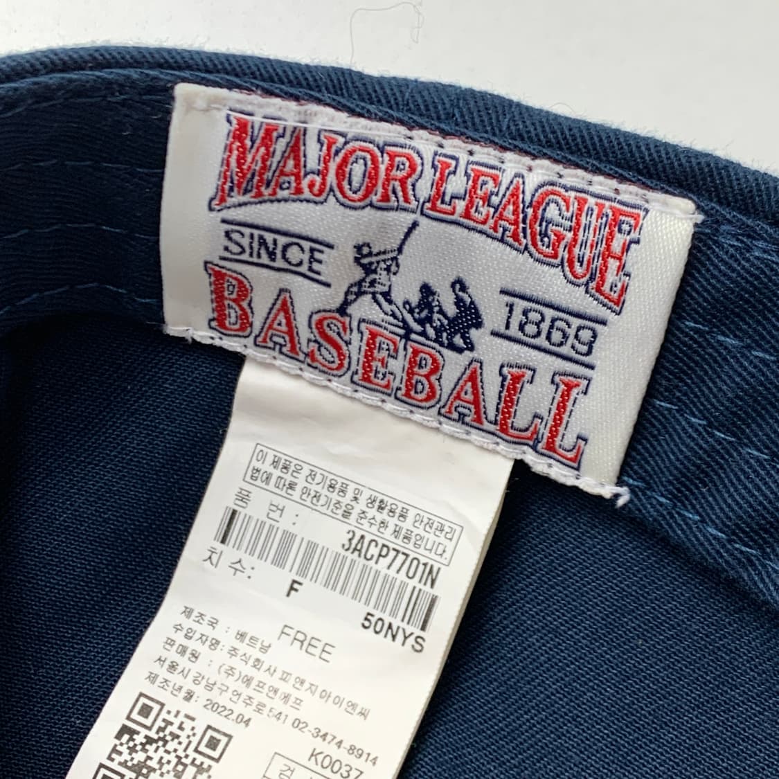 [OS/정품] MLB 네이비 남여공용 볼캡모자
 상품이미지6