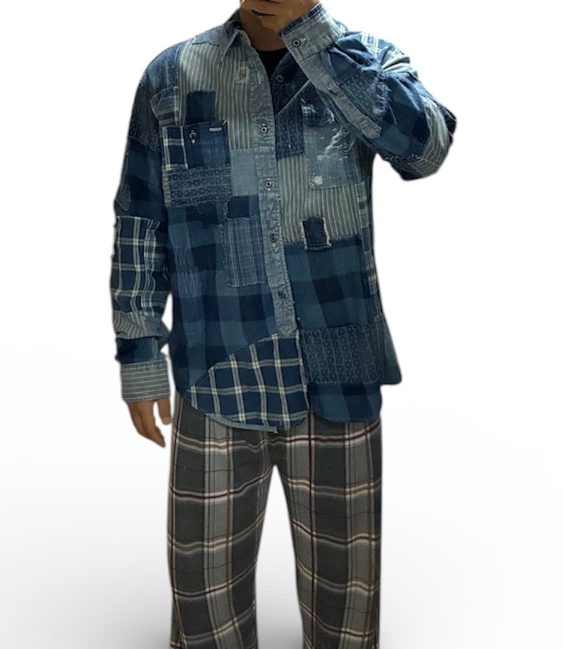 [새상품] 폴로랄프로렌 클래식핏 인디고 패치워크 워크셔츠 100/L 상품이미지8