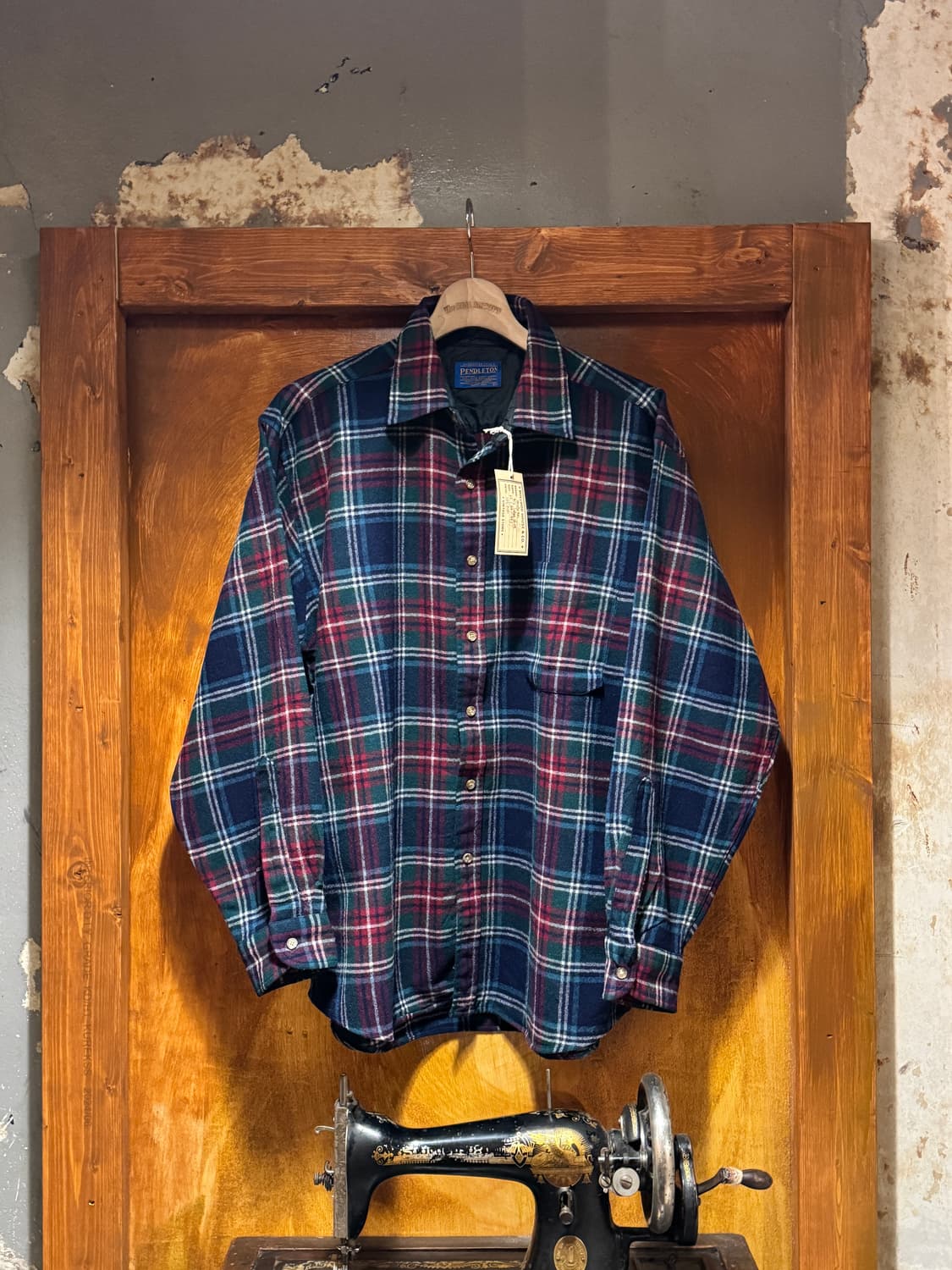 90s 펜들턴 울플란넬 타탄체크셔츠 (XL) 상품이미지1