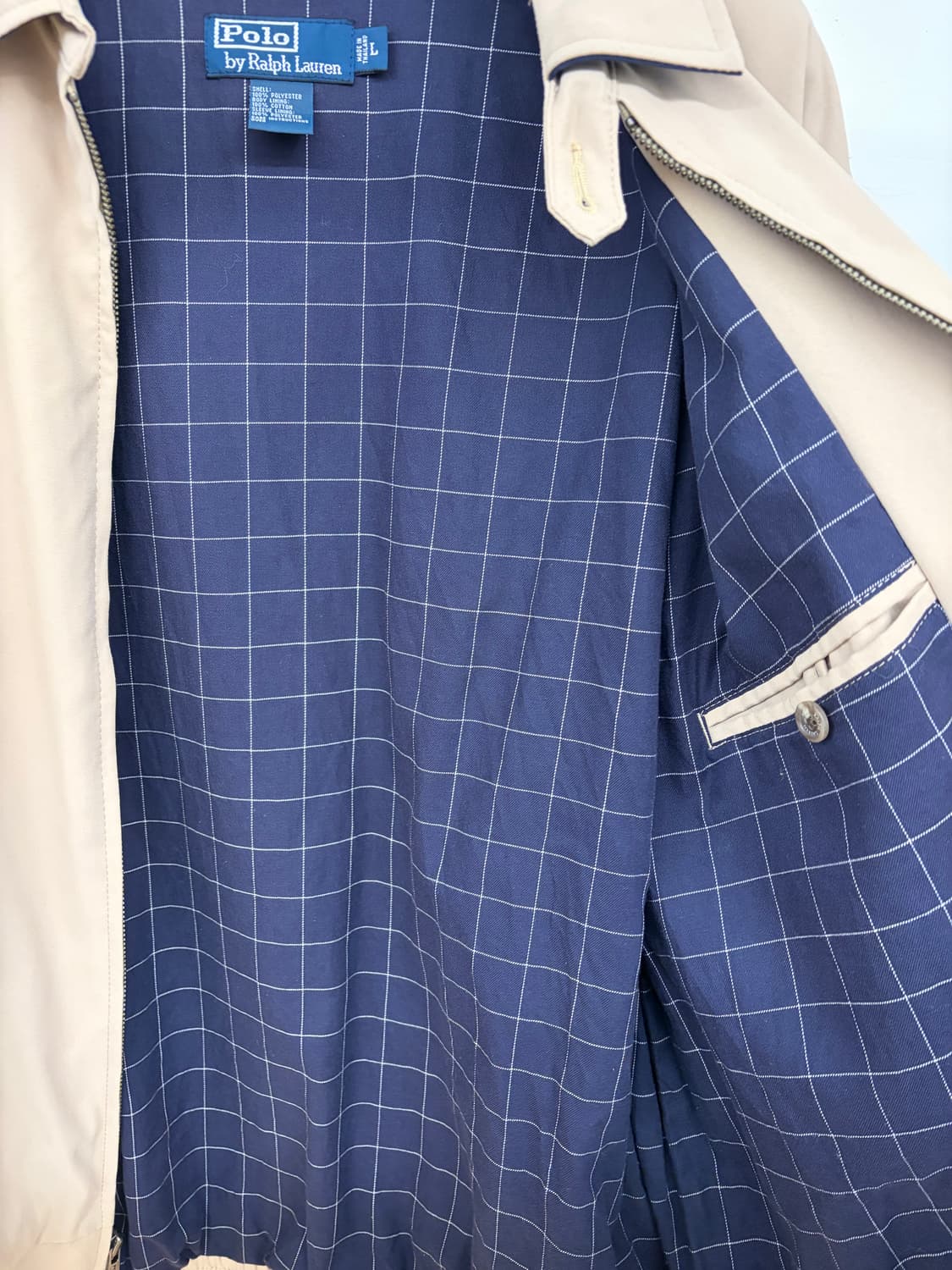 [L]  폴로 랄프로렌 베이지색 블루종 자켓 상품이미지4