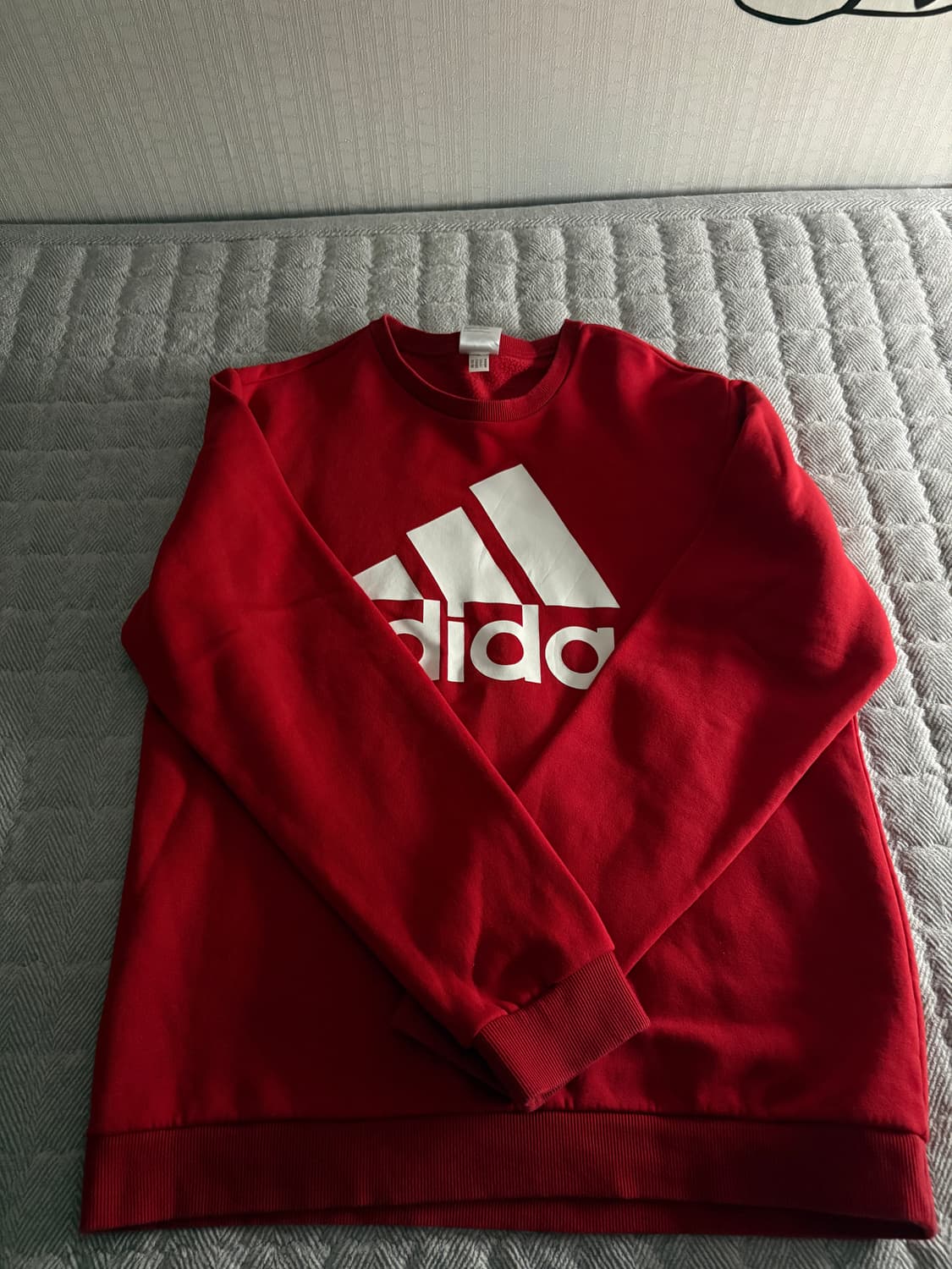 아디다스 빅로고 레드 맨투맨 L 상품이미지1