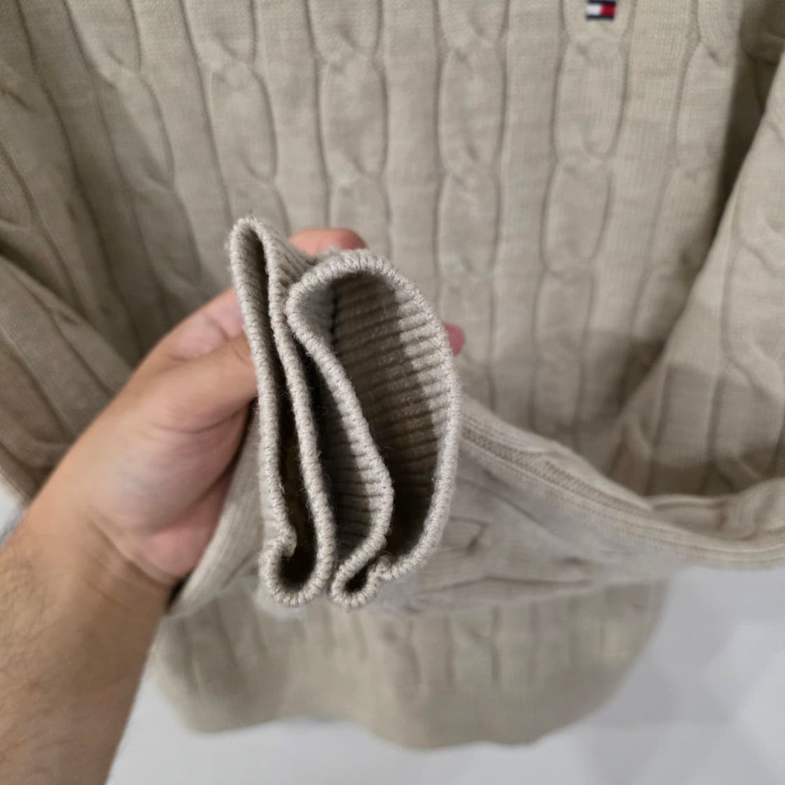 타미힐피거 케이블 니트 아이보리 M 상품이미지2