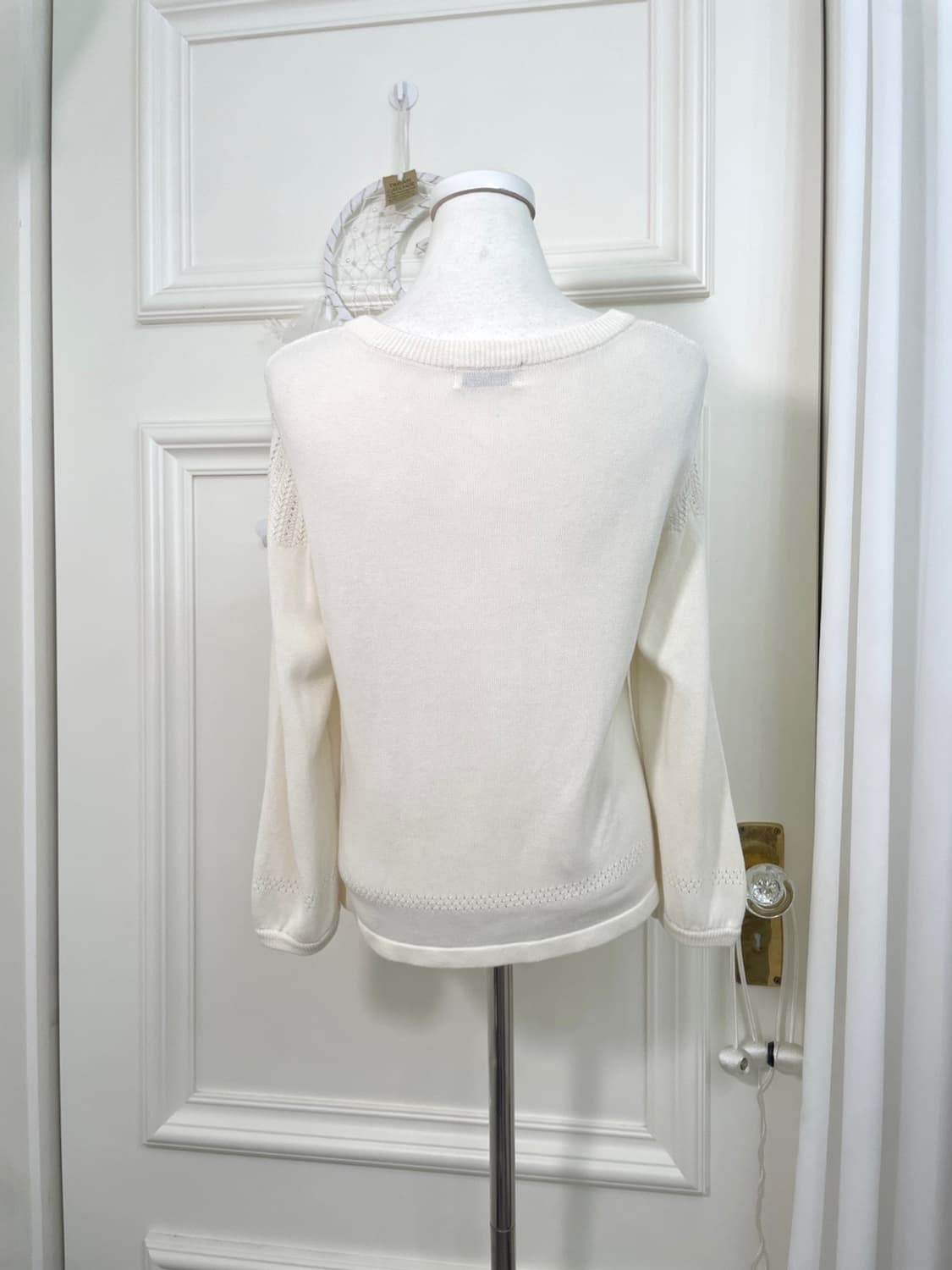 ivory 3-button crochet cardigan(size-L) 상품이미지3