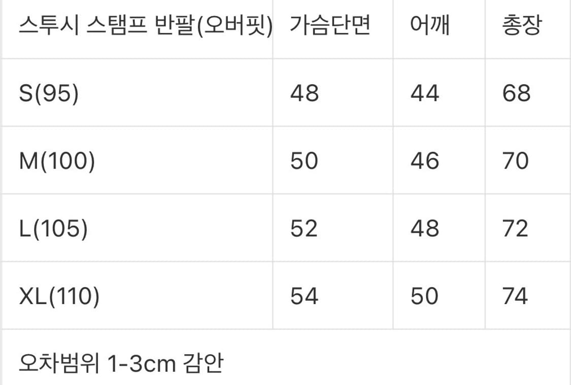 [새상품/정품] 스투시 남여공용 스탬프 반팔티 상품이미지10