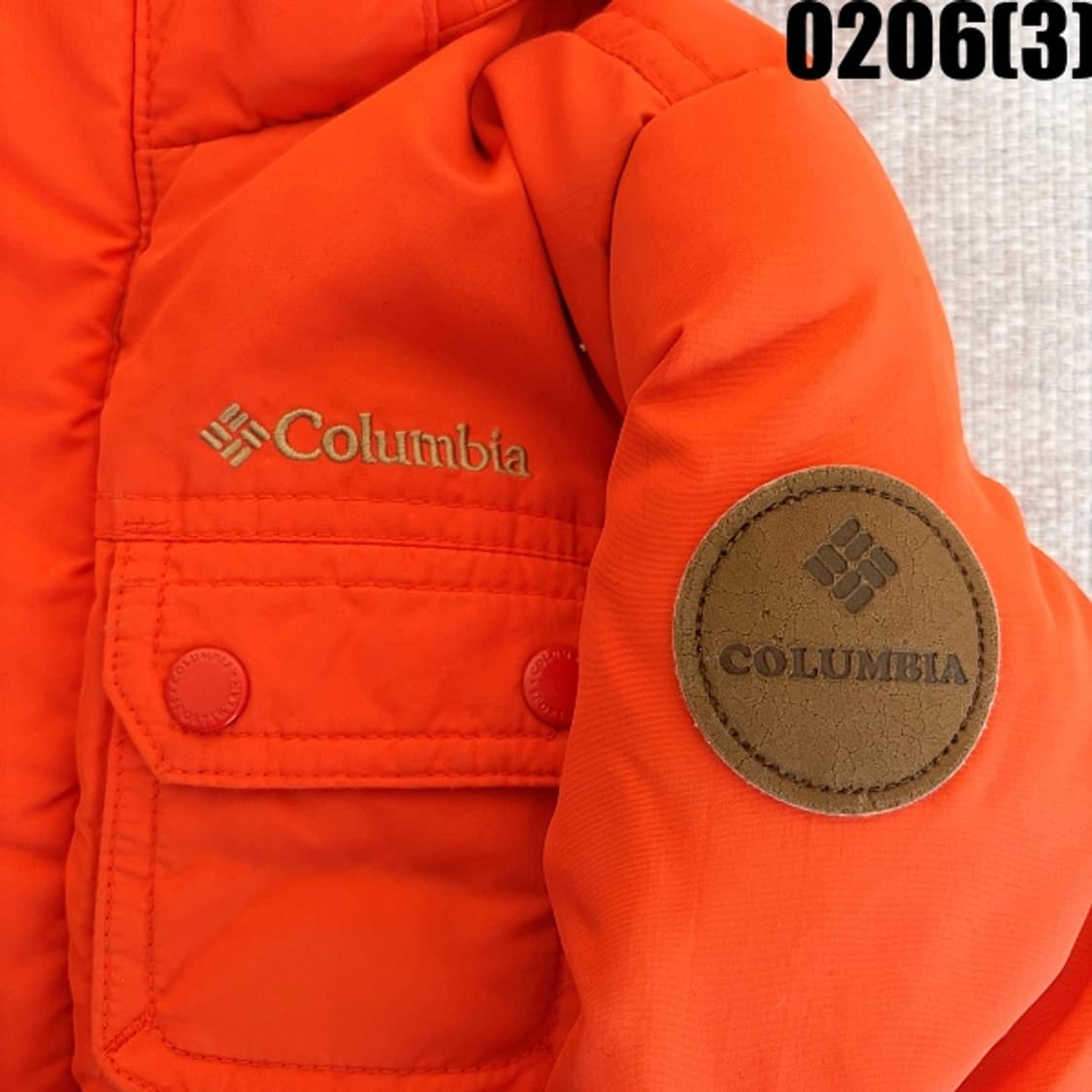[110] 컬럼비아 키즈 여성 오리털 오렌지색 패딩 점퍼 0206(3) 상품이미지6