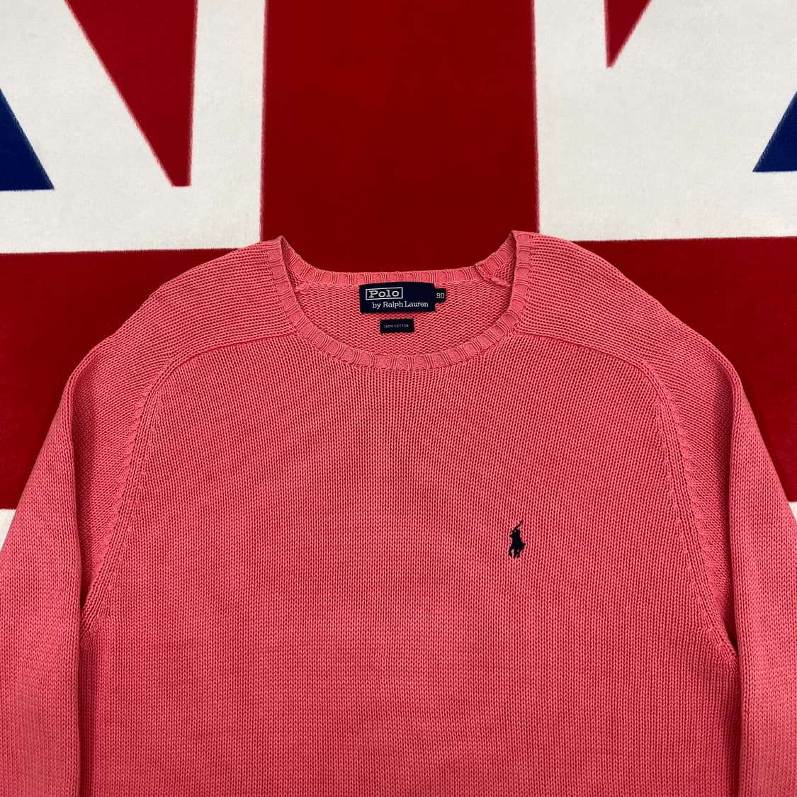폴로 핑크 니트 90 실측 M -L  상품이미지3