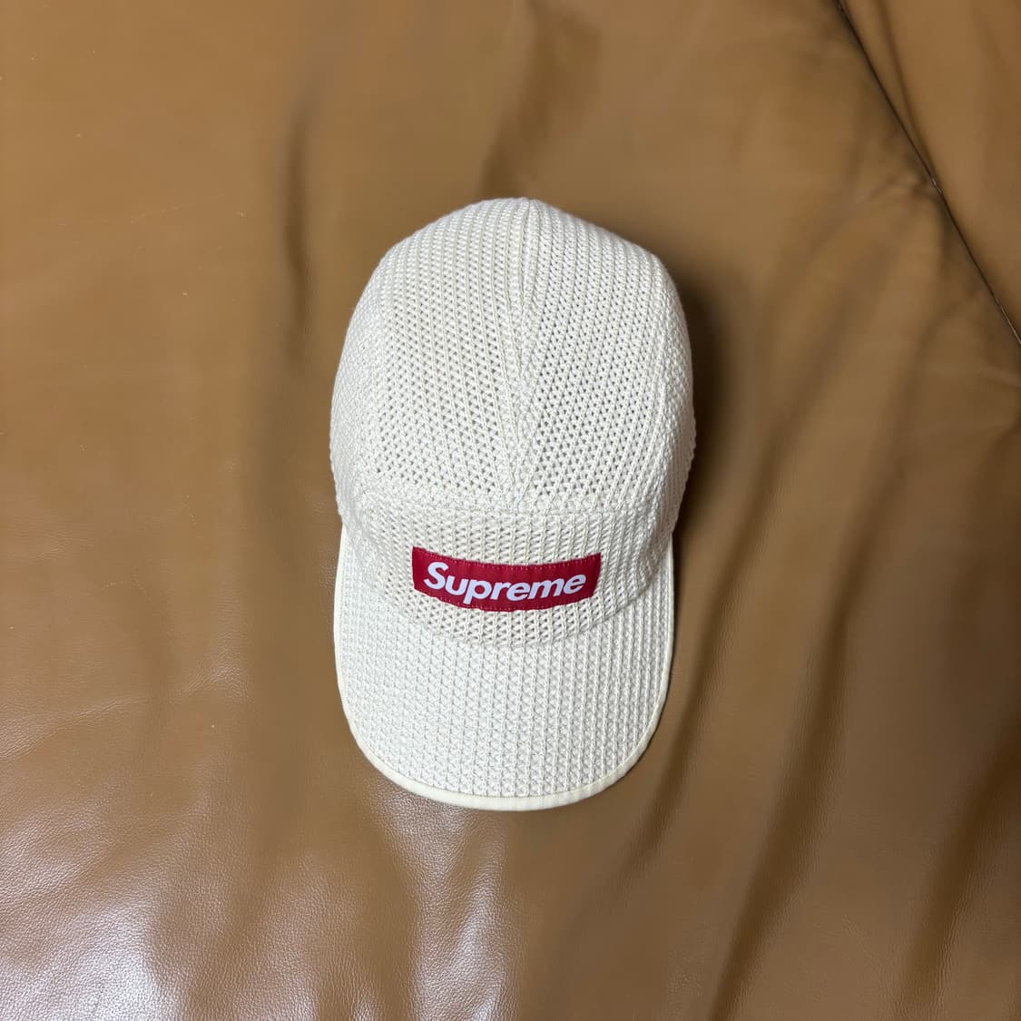 Supreme 슈프림 스트링 메쉬 네츄럴 캠프캡 모자 (Natural) 상품이미지5