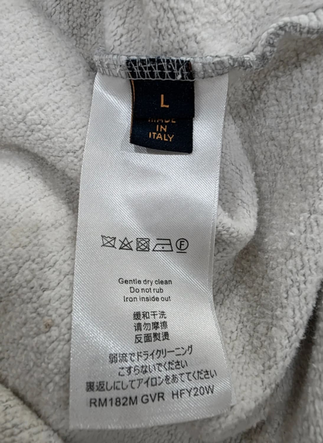 정품 루이비통 업사이드다운 형광 회색 맨투맨 100 상품이미지8