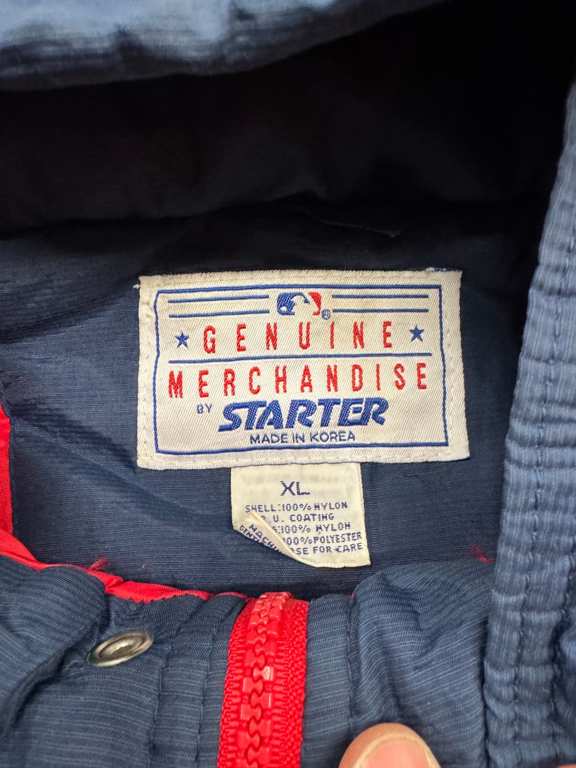 XL)90’s스타터 빈티지 올드스쿨 인디언스 아노락패딩점퍼 상품이미지4