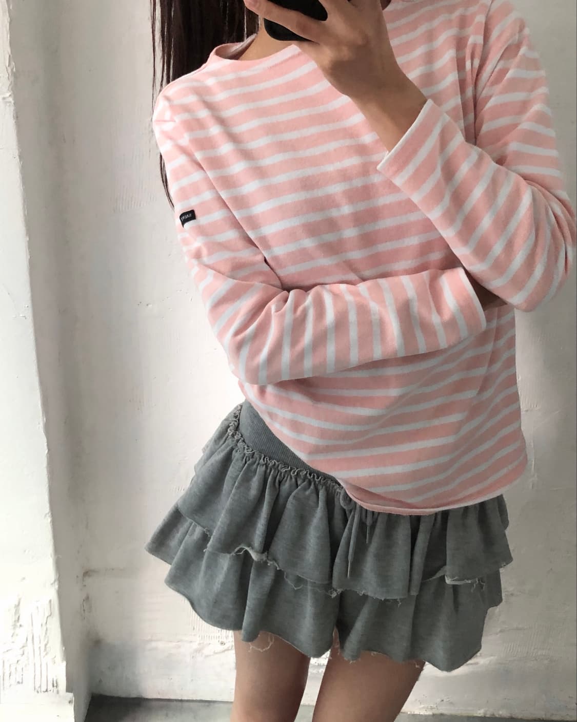 Saint James 세인트 제임스 베이비핑크 단가라 슬리브 상품이미지8