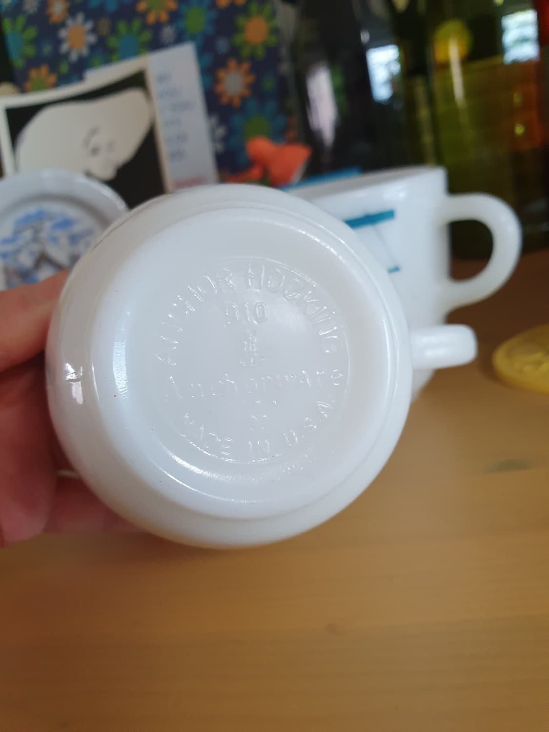 빈티지 앵커호킹 블루밴드 스트라이프  머그 2pcs 상품이미지3