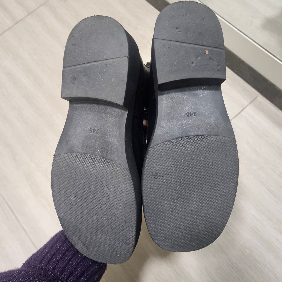 세스띠 스퀘어토 솔져 플랫폼 앵클워커부츠 (BLACK) 상품이미지4