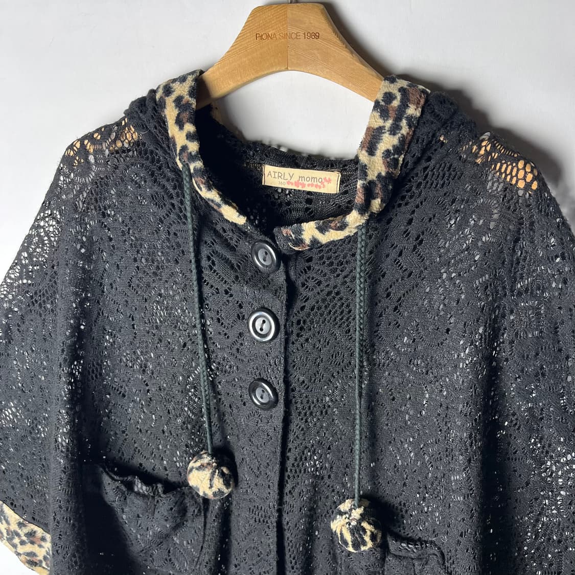 [AIRLY momo] 갸루 레오파드 펀치 케이프 상품이미지3