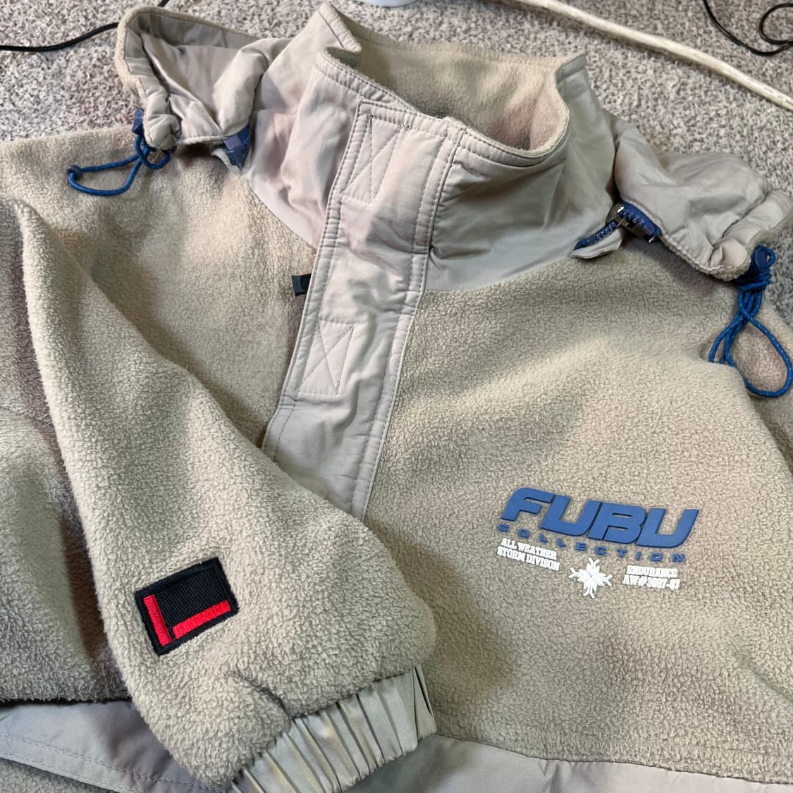 후부 빅로고 반집업 플리스 아노락 상품이미지4