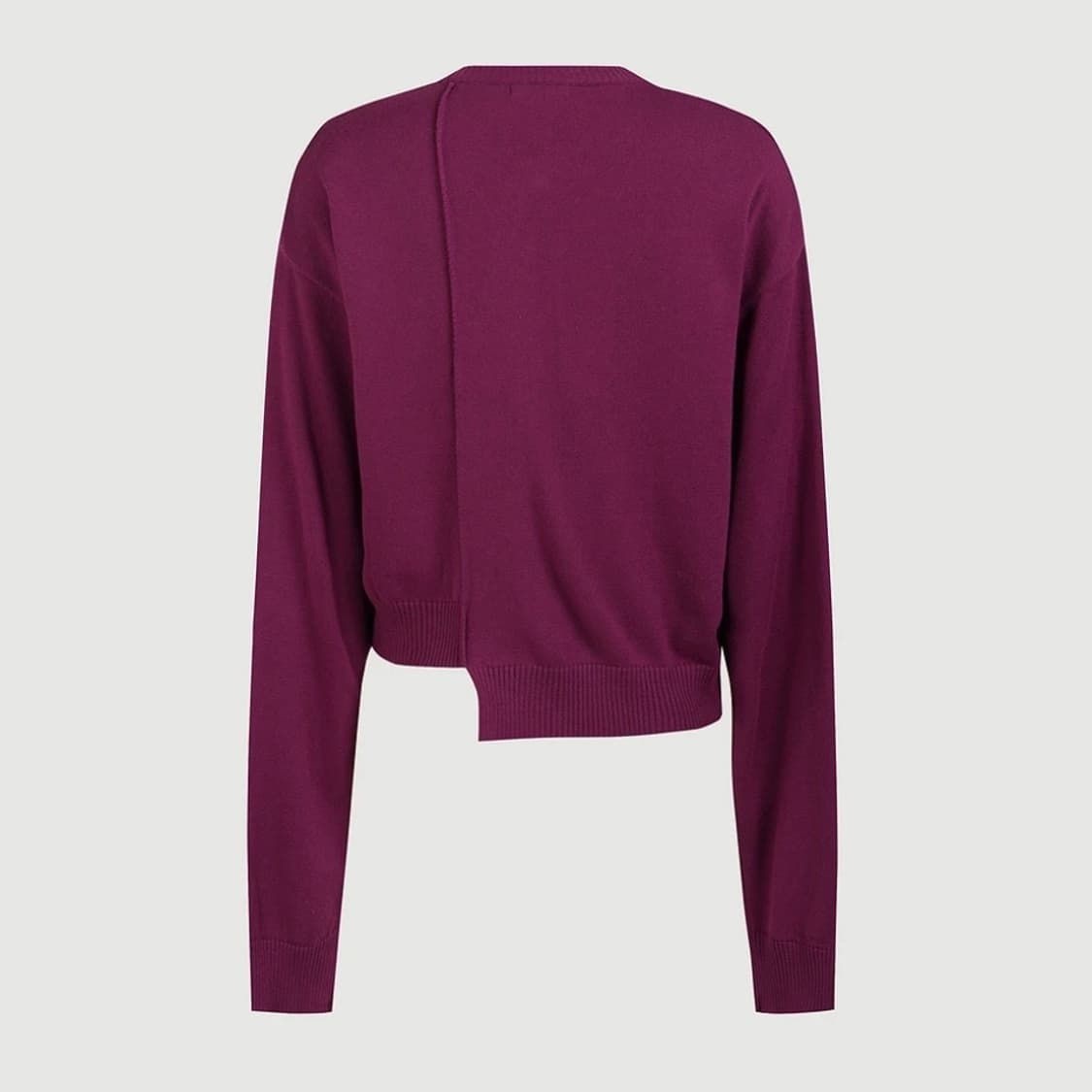 럭키슈에뜨 unbalance knit cardigan purple 상품이미지5