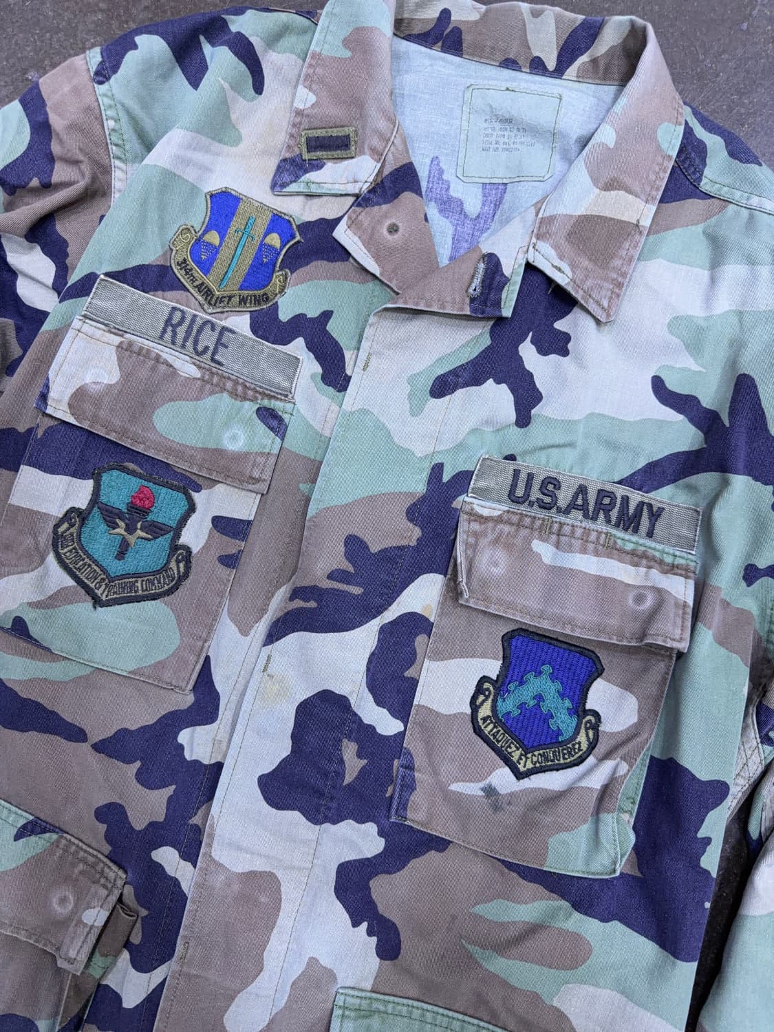 밀리터리 U.S ARMY 우드랜드 카모 bdu 야상자켓 M 상품이미지3