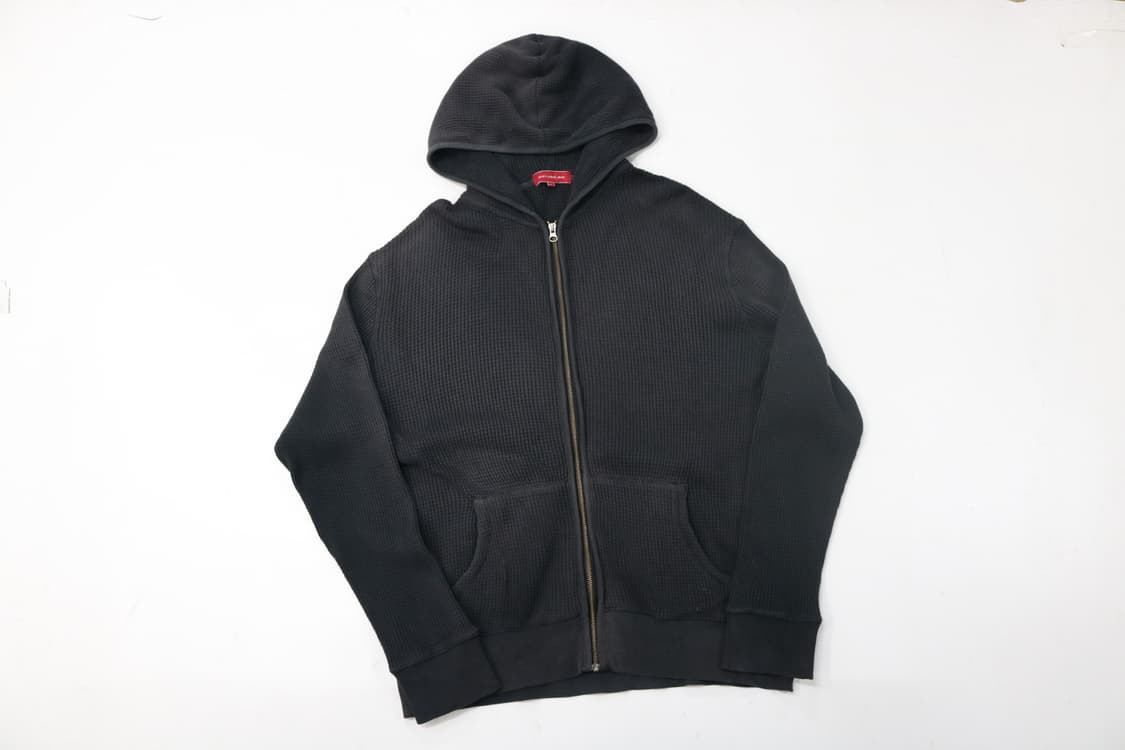 Anti-Label Jean 빈티지 블랙 와플 허니컴 후드 집업 (LL) 상품이미지2