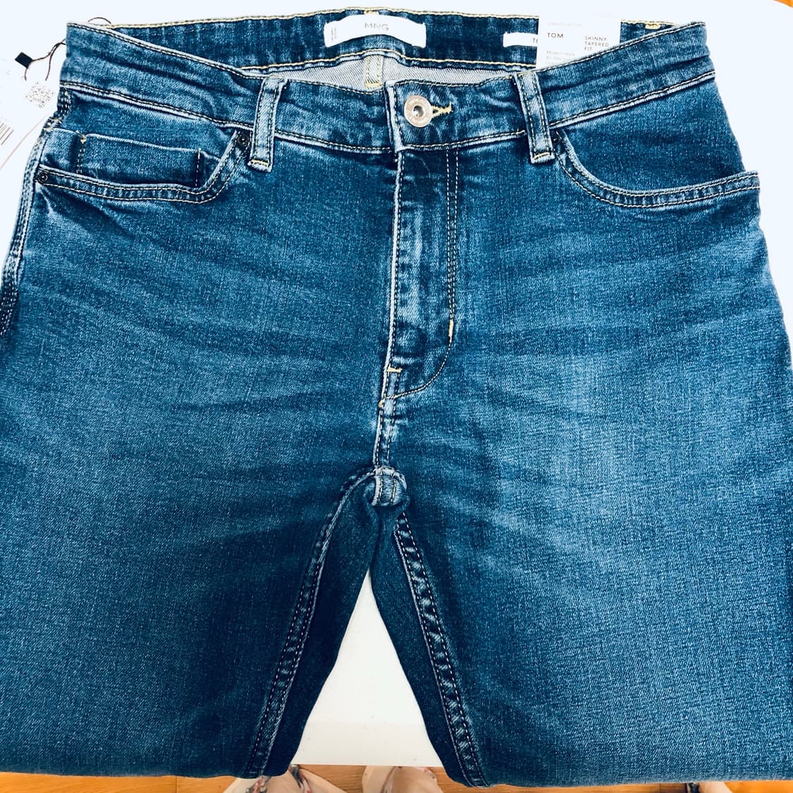 망고 스키니크롭진 청바지 상품이미지1