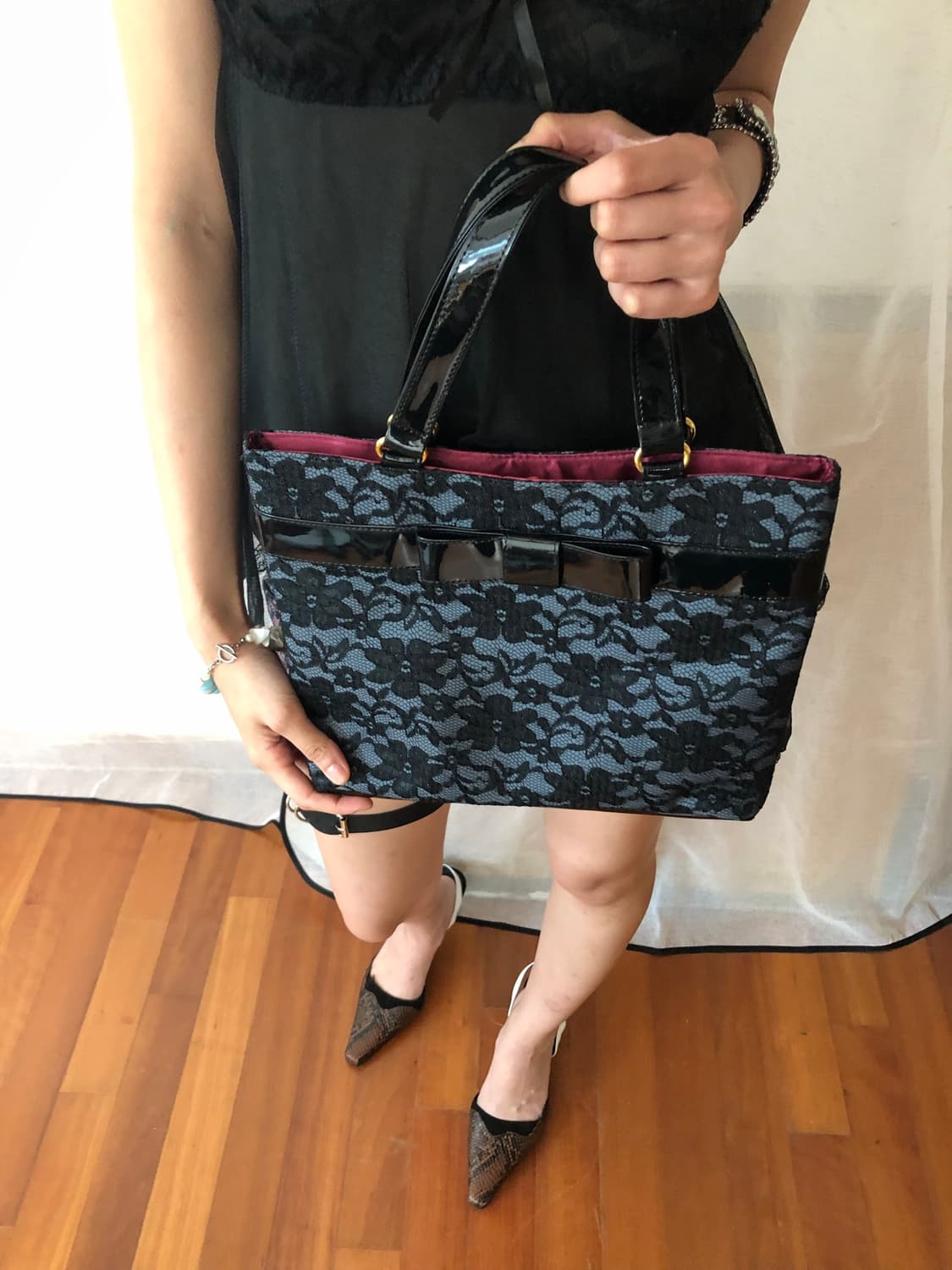 lace ribbon tote bag  상품이미지1